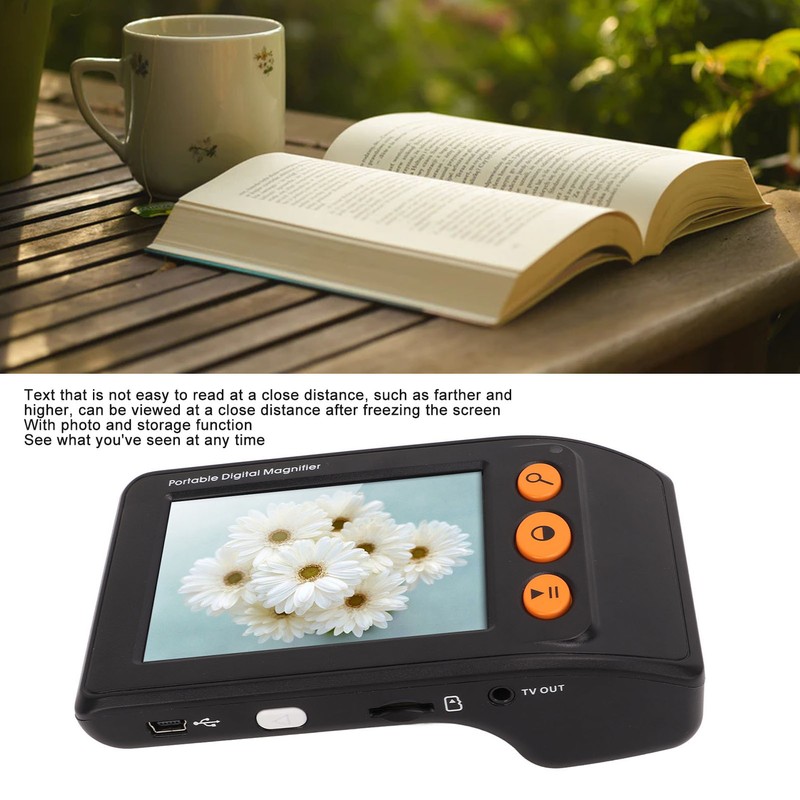3.5in LCD Screen Electronic Video Magnifier 2x to 25x Zoom
