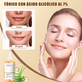 240ml Ácido Glicólico 7% Tonifica, Exfolia, Tónico de ácido Glicólico al 7%, Ácido Glicólico 7% Solución, glycolic acid, Antiacné, Reafirmante de la Piel, Mejora la Piel Grasa, Tónico Iluminador de la Piel
