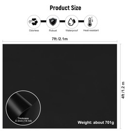 HonGien Pond Liner High Tensile Waterproof Pond Liners Ideal for Fish Ponds Lotus Ponds Aquaculture Ponds Fountains Black Heavy Duty HDPE UV Resistance Garden Wildlife Pond Liners(1.2x2.1m)