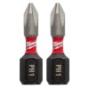 Milwaukee SHOCKWAVE™ 1″ Phillips #3 Impact Insert Bits, 2 Pack (48‑32‑4411)