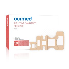 Flexible Assorted Bandages Variety Pack 100 Pieces Fingertip Bandages for Fir...
