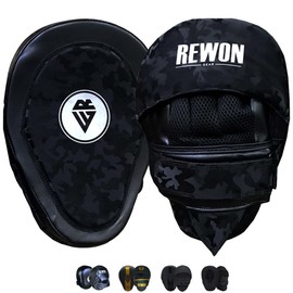 REWON Boxing Pads Hand Pads Boxing Punch Pads Focus Mitts for Kickboxing Thai Boxing Karate Boxing Padding Perfect Boxing Cushion Shock Absorption Hand Pad