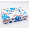 2 Sheets 21st Birthday Wrapping Paper Age 21 Birthday Blue