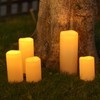 NURADA Large Outdoor Solar Candles Waterproof - 6" x 4"