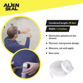 Alien Draft Seal Set of 49 Feet Anti-Draft Adhesive and Flexible Flap to Seal Gaps Around Doors and Windows As Seen On TV