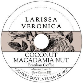 Coconut Macadamia Nut Brazilian Coffee (Single Serve K-Cup Pods) (Gourmet, Naturally Flavored, Whole Coffee Beans) (12 pods, ZIN: 575282) - 2 Pack