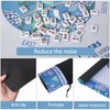 TIASUSAN Blue Mahjong Learning Mat (33” x 33”) with Black