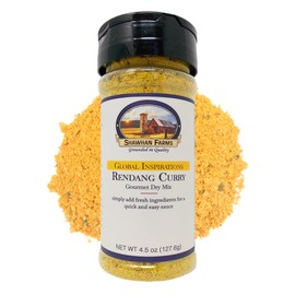 Shawhan Farms Rendang Curry Dry Sauce Mix - Just Add Water - Non-GMO - Savory and Light Yellow Curry Powder - Dairy Free - 4.5 Ounce Jar