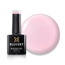 Bluesky All in One Fast & Easy Builder Gel Sensitive 10ml, Pink Clouds - Pale Pink, Nail Strengthener and Extender for Sensitive Nails, Requires Curing Under LED UV Nail Lamp