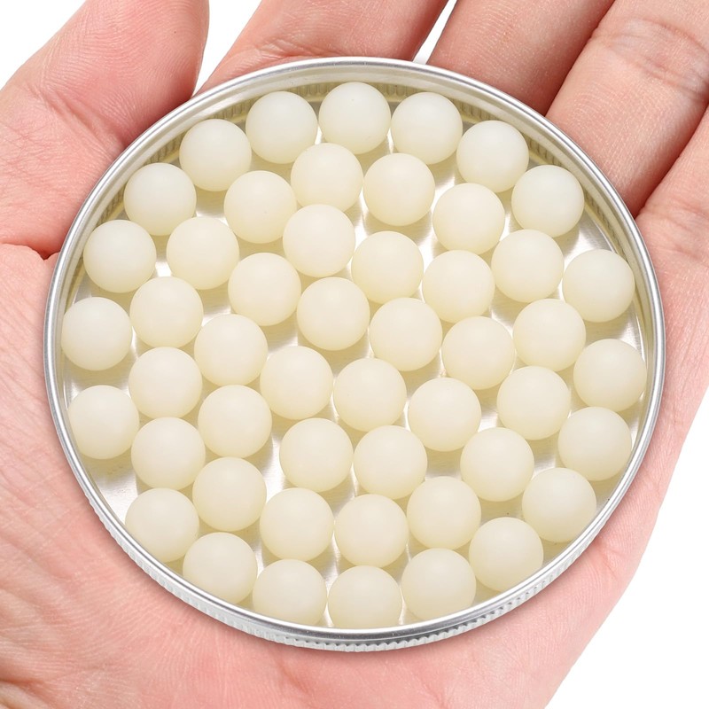 sourcing map 50pcs Nylon Bearing Balls 10mm Solid Plastic Balls,