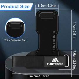 Flintronic Weight Lifting Wrist Strap, Leather Weightlifting Grip Strap, Enhanced Grip and Protect Hand & Wrist, Anti-Slip Wrist Straps for Weightlifting for Deadlift, Dumbbell, Pull Ups