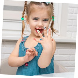 FRCOLOR 5 Packs 120pcs Kids Press on Nails Children's Manicure Nail Tips Random Style