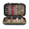40Pcs Fly Fishing Flies Kit Stainless Steel with Box Lures