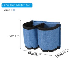 PATIKIL Luggage Travel Cup Holder, 2 Pack Free Hand Drink Carrier Suitcase Drinks Beverage Holder Luggage Cup Caddy Travelers Accessories, Blue, Grey