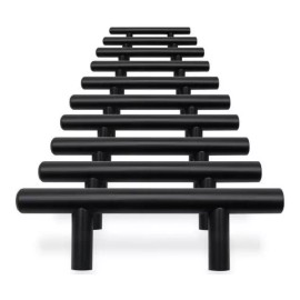 Cerrajes Jaladera En Barra 18.8 Cm Acero Inox Negro Pack De 10