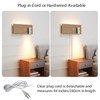 Modern LED Wall Sconce for Bedroom,Wood Plug in Wall Light