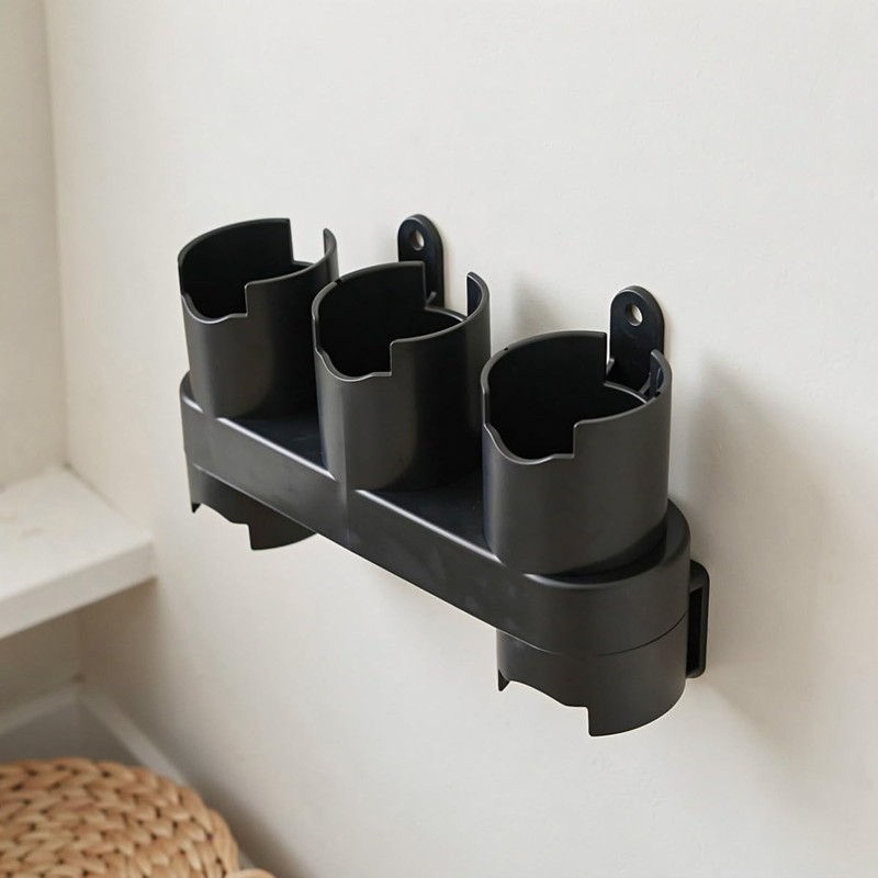 PRETYZOOM 2 Unidades Soporte Pared Negro de Plástico para Aspiradora