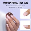 Yivaiks Medium Square Fake Nails French Tip Press on Nails