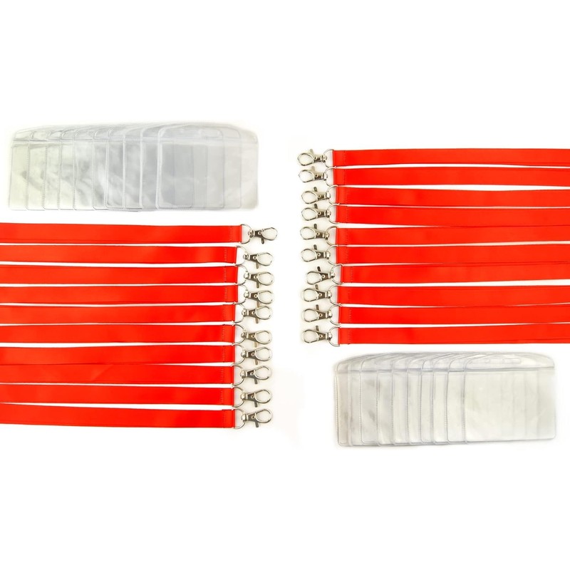 Lanyard with Clear Card Holder, Assorted Colours, Id Card Holder