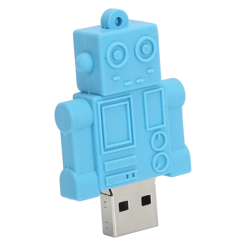 Cartoon U Disk Blue Robot Appearance High Speed Bulk Storage