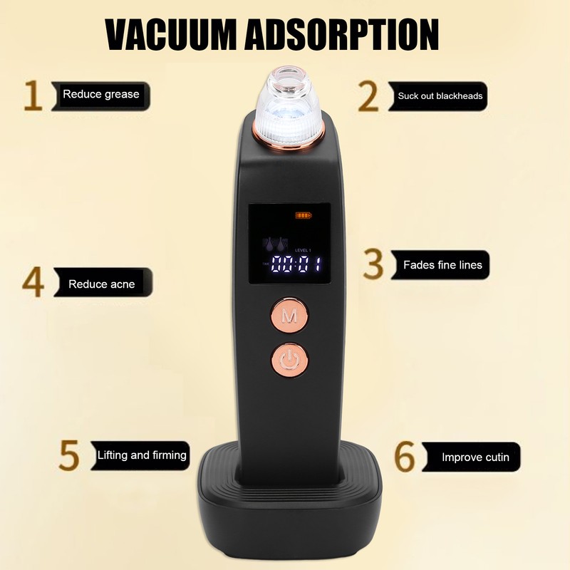 Visual Electric Blackhead Removal Machine Adjustable Vacuum Suction Face Pore