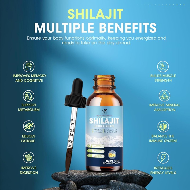 Mabefy 2Pack Organic Himalayan Shilajit Natural Supplement Extremely Potent Fulvic