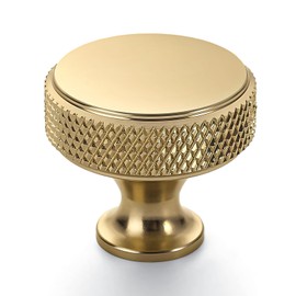 Coinkoly 10 Pack Champagne Bronze Cabinet Pulls Knurled Cabinet Knobs for Dresser Drawer Pulls Brass Cupboard Hardware for Cabinets CK0029