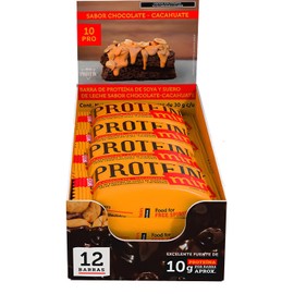 Wild Protein  Mini Barras de Protena  Sabor Cacahuate  10 g de Protena por Barra  Paquete de 12 Unidades  30 g por barra                              