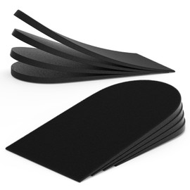 Adjustable Heel Lift Inserts for Shoes - Welnove 4 Layers Orthopedic Shoe Lifts for Women Uneven Legs Leg Length Discrepancy Heel Pain - Heel Insert for Height Increasing (Black,Size S Pack of 2)