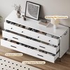 DWVO White 6 Drawers Dresser/Modern Wood Dresser Chest of Drawers
