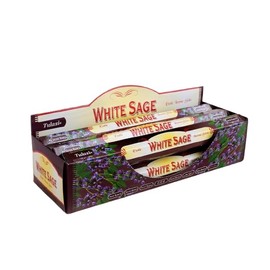 Tulasi Aromatic Frankincense White Sage Natural Aromatherapy Incense Sticks Box of 6 Packs of 20 Long Life