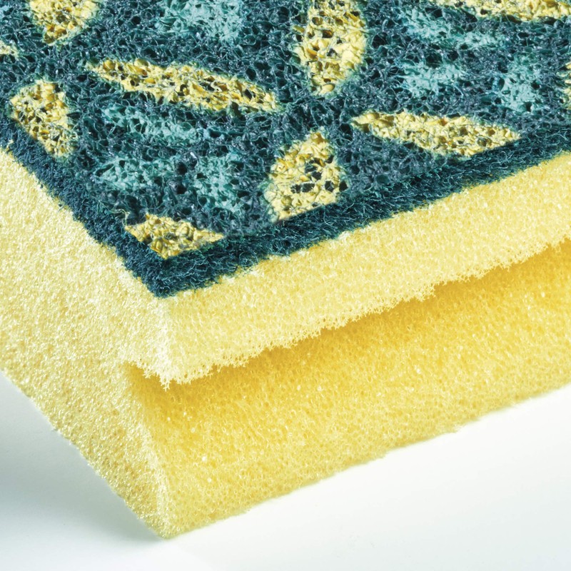 Spontex Mosaic Cleaning Sponge with Anti-Lint Technology and Practical Handle