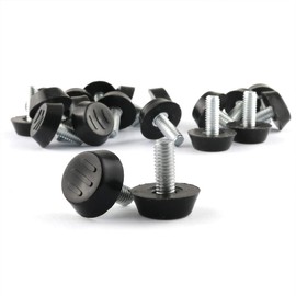 E-outstanding M6 - Nivelador de muebles, 16 unidades, M6 x 13 mm, ajustable, nivelador de pie, almohadilla para mesa y silla de computadora