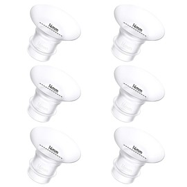 6Pcs Breast Pump Flange Insert 14mm Compatible with Momcozy/Spectra/Medela/eufy/Elvie/Lansinoh/Paruu P10 Breast Pump, Fit for Momcozy M5/M9/M6/V2 Pro/V2 pro/S12 Pro/eufy E10 S1 S1 Pro, 24mm Flange