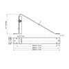 11‑1/4x5‑1/8in Teak Mast Steps Marine Grade 304 Stainless Steel Mast