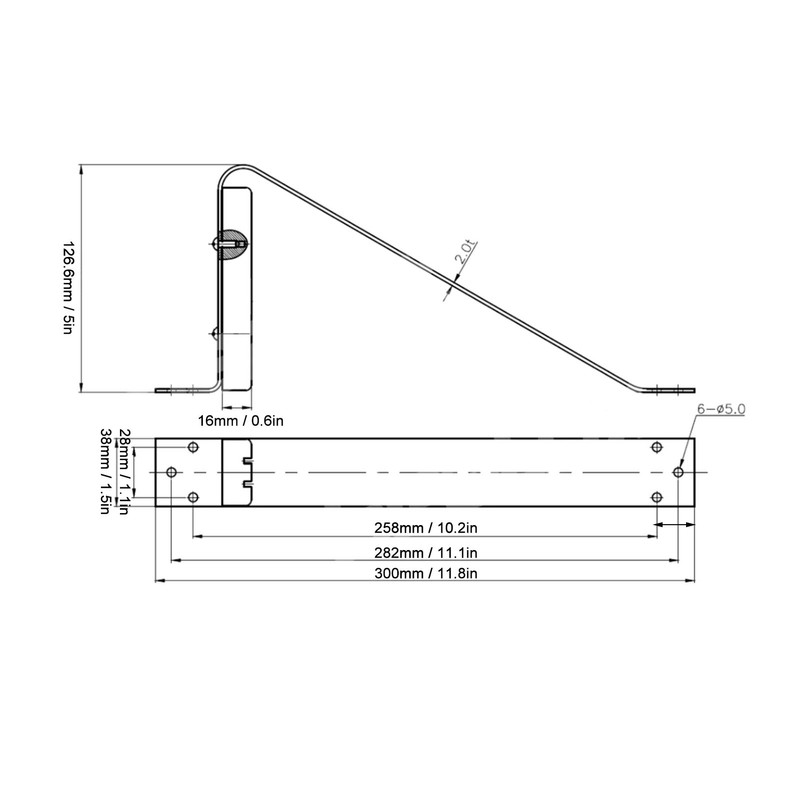 11‑1/4x5‑1/8in Teak Mast Steps Marine Grade 304 Stainless Steel Mast