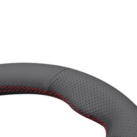 MEWANT Custom Hand Stitched Faux Leather Steering Wheel Cover Compatible with Vauxhall Adam 2012-2020 Car Accessories