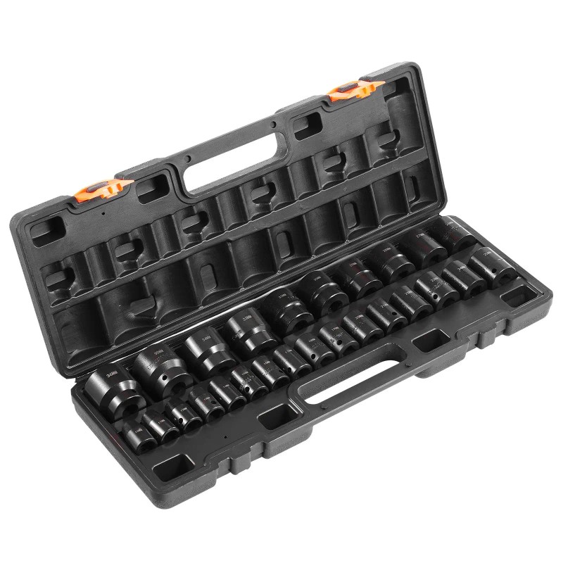 26 Piece 1/2 Inches Impact Socket Set Rugged Construction for