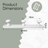 Kukicu White Wooden Wall Coat Rack 3 Hooks Wall Hooks