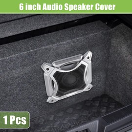 A ABSOPRO 6 Inch Car Speaker Grille Cover Grille with Screws Silver Tone - 1 Piece