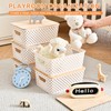 8 Pack Small Plastic Storage Bins with Bamboo Lids, Stackable