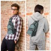 AMJ Crossbody Sling Bag Men Women, Casual Shoulder Backpack, Chest