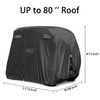 10L0L Universal 2-4 Passenger Golf Cart Cover for EZGO, Club
