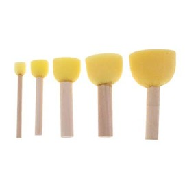 Ditya Craft ? 5Pcs Lot Foam Brushs Sponge Stippler Stencil Foam Brush Dabber Furniture Craft Art Painting Tool Supplies