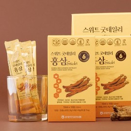 강원인삼농협 홍삼스틱 스위트 굿데일리홍삼 10ml 30포 6년근 홍삼 Gangwon Ginseng Cooperative Red Ginseng Stick Sweet Good Daily Red Ginseng 10ml 30 Sachets 6-Year-Old Red Ginseng