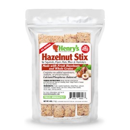 Henry’s Hazelnut Stix: All-Natural & Fresh Squirrel and Hamster Treats, 4 Ounces