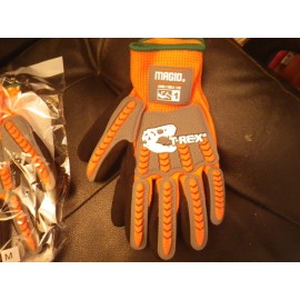 Magid MECHANICS GLOVES GENERAL PURPOSE IMPACT GLOVE T-REX FLEX SERIES TRX400 KNIT NEW - M