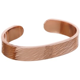 DEMMEX Premium 3mm Thickest Pure Turkish Copper Bracelet - Uncoated, Non-Magnetic, Adjustable - 1/8"" Copper Thickess, Thickest of its Kind & A Statement Piece - Summer 2024, Unisex (Copper), Medium