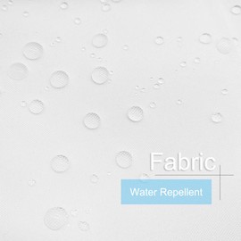 WellColor 36x72 Shower Curtain Liner, Water Repellent Small White Fabric Cloth Shower Curtain Sets for Spa Hotel, Machine Washable, Odorless, Stall Size