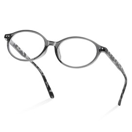 BLENDME Funky Y2K Oval TR90 Blue Light Blocking Glasses Ultra Lightweight (0.8oz) Computer Glasses for Women with UV Protection, Anti Eyestrain for Screens and Reading